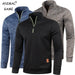 Men's Half Zipper Turtleneck Sweatshirt: Cozy and Stylish for Fall - MANDOTOS INTERNATIONAL