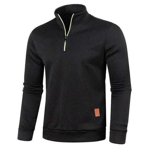 Men's Half Zipper Turtleneck Sweatshirt: Cozy and Stylish for Fall - MANDOTOS INTERNATIONAL