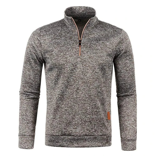 Men's Half Zipper Turtleneck Sweatshirt: Cozy and Stylish for Fall - MANDOTOS INTERNATIONAL1005007460645798-Coffee-L
