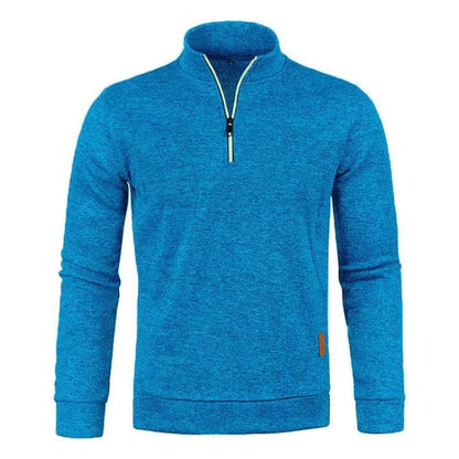 Men's Half Zipper Turtleneck Sweatshirt: Cozy and Stylish for Fall - MANDOTOS INTERNATIONAL1005007460645798-Blue-4XL
