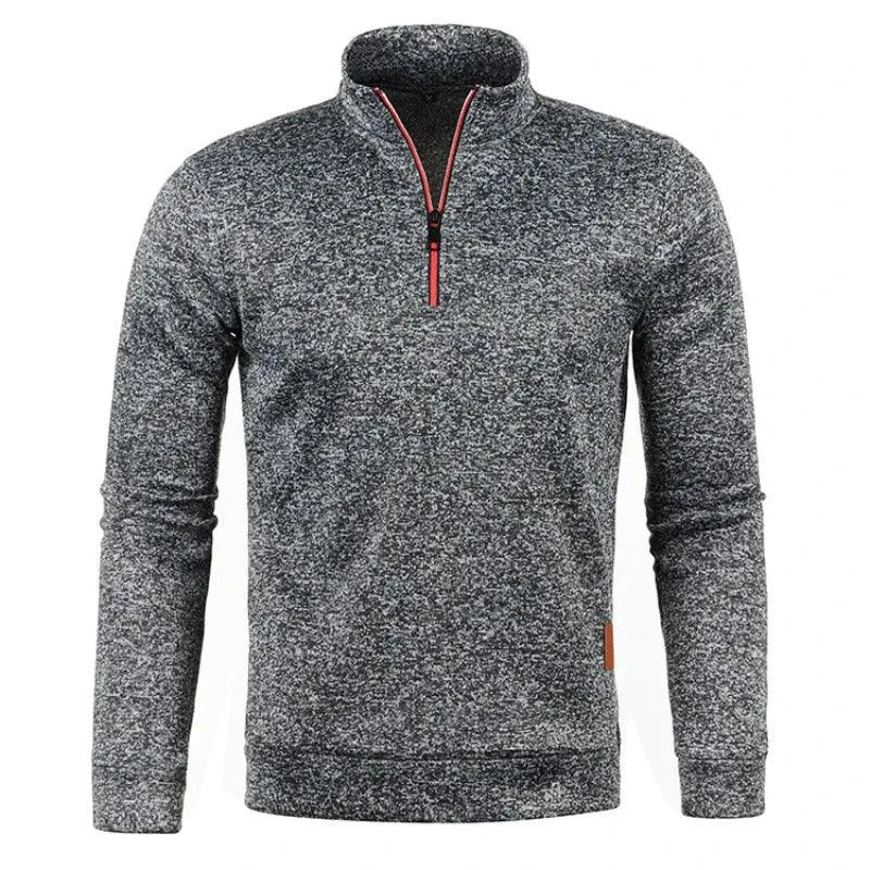 Men's Half Zipper Turtleneck Sweatshirt: Cozy and Stylish for Fall - MANDOTOS INTERNATIONAL1005007460645798-Dark Gray-L
