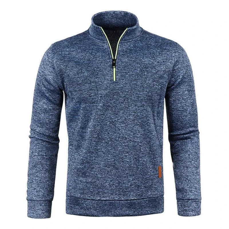 Men's Half Zipper Turtleneck Sweatshirt: Cozy and Stylish for Fall - MANDOTOS INTERNATIONAL1005007460645798-Navy-4XL