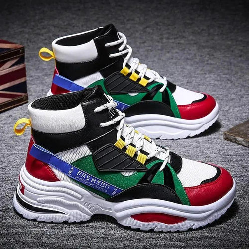 Men's High-Top Shoes - Korean Style Autumn Footwear - MANDOTOS