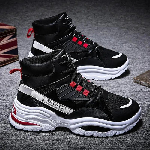 Men's High-Top Shoes - Korean Style Autumn Footwear - MANDOTOS