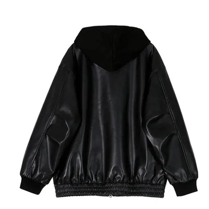 Men's Hooded Leather Jackets - MANDOTOS