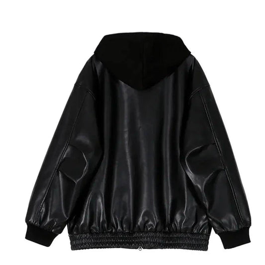 Men's Hooded Leather Jackets - MANDOTOS