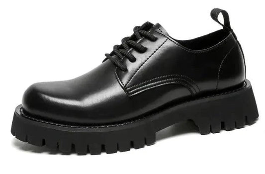 Men's Leather Martin Shoes with Thick Cushioned Sole - MANDOTOS