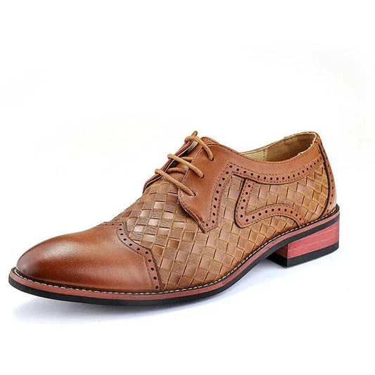 Men's Pointed Leather Dress Shoes - Korean Style Fashion - MANDOTOS