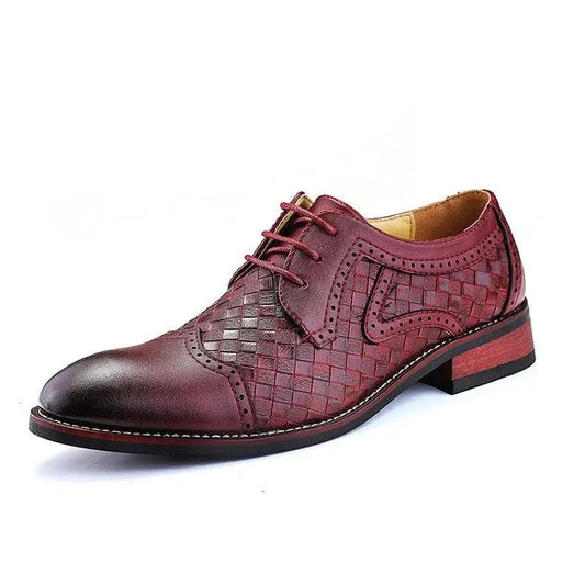 Men's Pointed Leather Dress Shoes - Korean Style Fashion - MANDOTOS