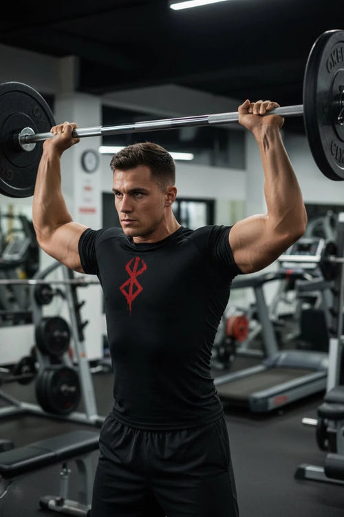 Men's Print Compression Shirts Summer Short Sleeve Rash Guard Gym Workout T-shirt Athletic Quick Dry Baselayer Undershirts Tops - MANDOTOS
