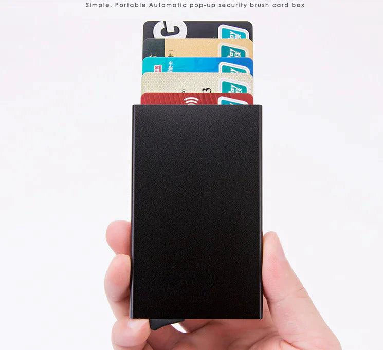 Men's RFID Slim Carbon Fiber Money Clip & Card Holder - MANDOTOS