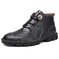 Men's stylish ankle boots by MANDOTOS featuring a sleek design with leather finish and comfortable sole.