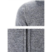 Men's stylish fleece cardigan jacket by MANDOTOS featuring a cozy fit, front pockets, and a modern design.