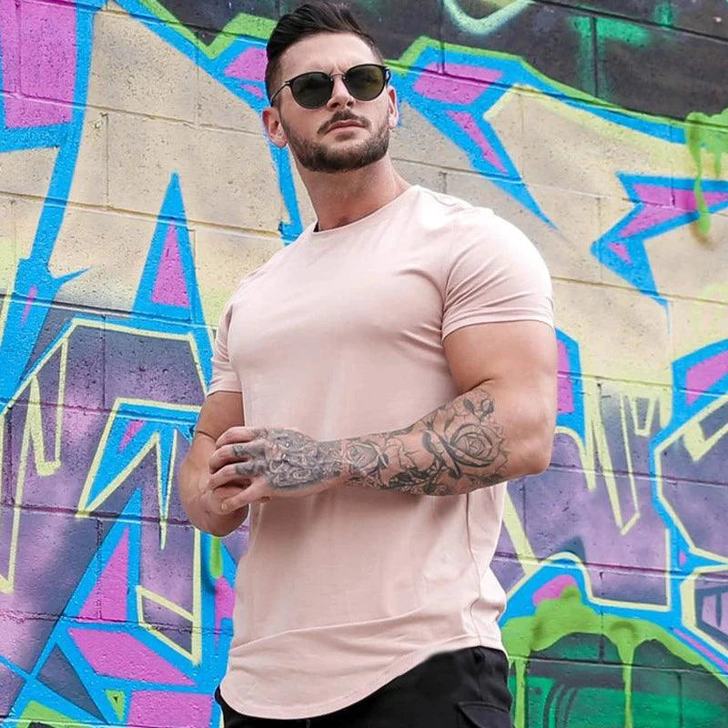Men's Summer Muscle T-Shirt for Gym Workouts MANDOTOS INTERNATIONAL