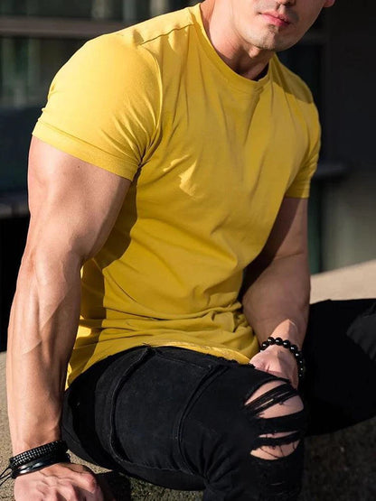 Men's Summer Muscle T-Shirt for Gym Workouts MANDOTOS INTERNATIONAL