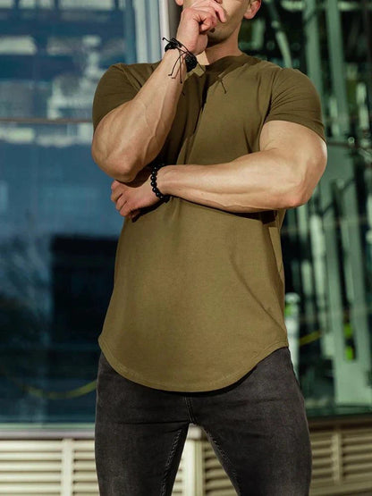 Men's Summer Muscle T-Shirt for Gym Workouts MANDOTOS INTERNATIONAL