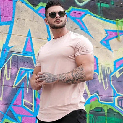 Men's Summer Muscle T-Shirt for Gym Workouts MANDOTOS INTERNATIONAL