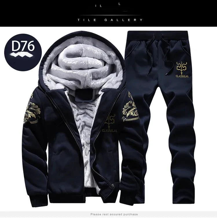 Men's Winter Sports Set: Stylish, Warm 2-Piece Ensemble for Outdoor Adventures - MANDOTOS