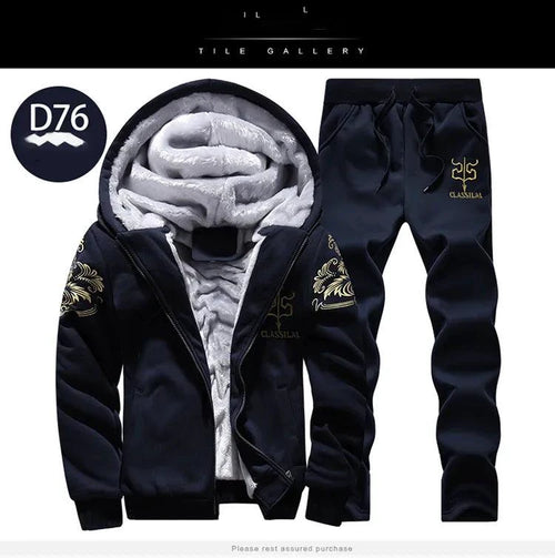 Men's Winter Sports Set: Stylish, Warm 2-Piece Ensemble for Outdoor Adventures - MANDOTOS