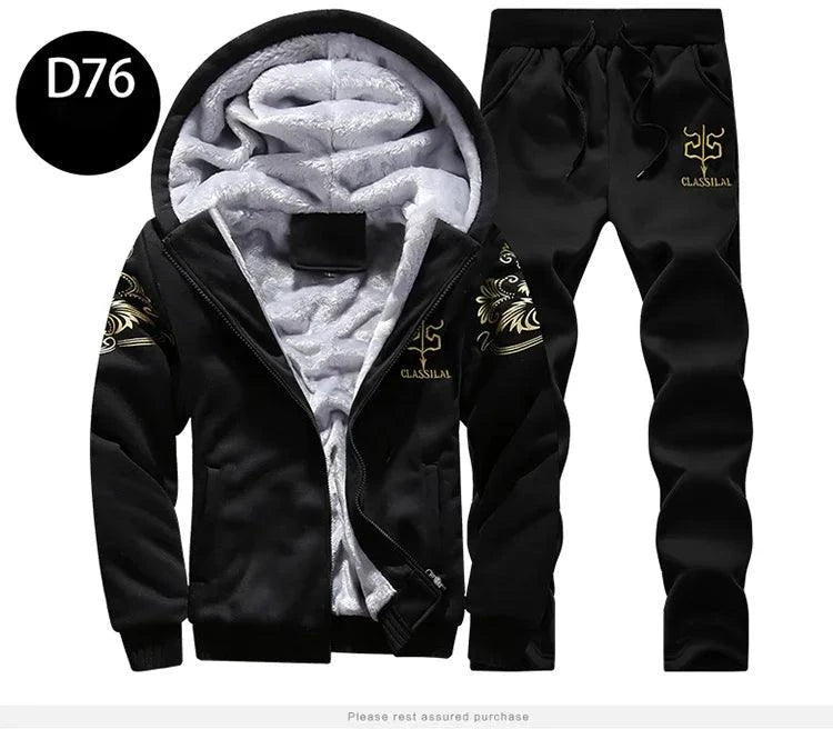 Men's Winter Sports Set: Stylish, Warm 2-Piece Ensemble for Outdoor Adventures - MANDOTOS