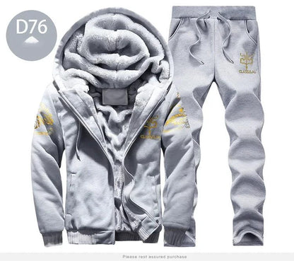 Men's Winter Sports Set: Stylish, Warm 2-Piece Ensemble for Outdoor Adventures - MANDOTOS