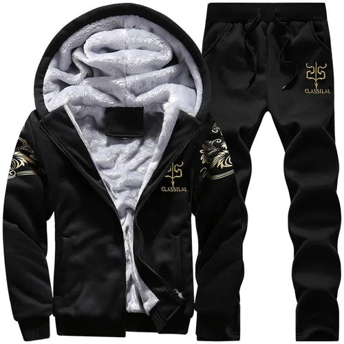 Men's Winter Sports Set: Stylish, Warm 2-Piece Ensemble for Outdoor Adventures - MANDOTOS