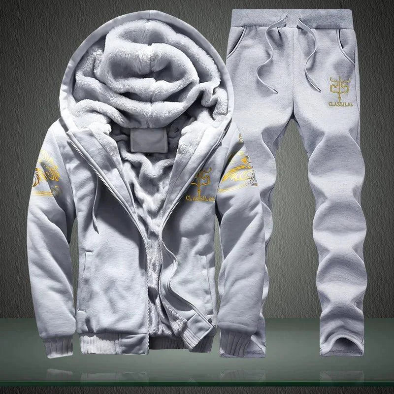 Men's Winter Sports Set: Stylish, Warm 2-Piece Ensemble for Outdoor Adventures - MANDOTOS