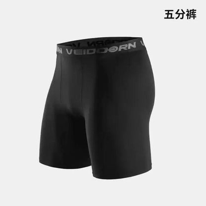 Mens Compression Pants Tights Cool Dry Leggings Sports Baselayer Running Tights Athletic Workout Active Shorts - MANDOTOS