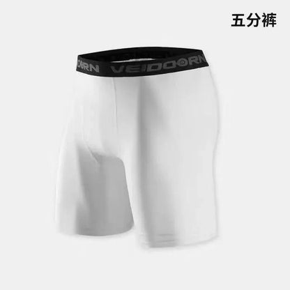 Mens Compression Pants Tights Cool Dry Leggings Sports Baselayer Running Tights Athletic Workout Active Shorts - MANDOTOS