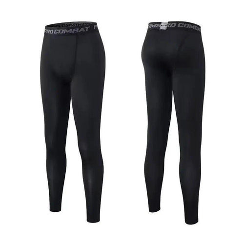 Mens Compression Pants Tights Cool Dry Leggings Sports Baselayer Running Tights Athletic Workout Active Shorts - MANDOTOS
