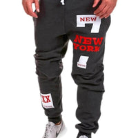 Mandotos men's joggers in black, featuring a relaxed fit with elastic waistband and cuffed ankles for comfortable casual wear.