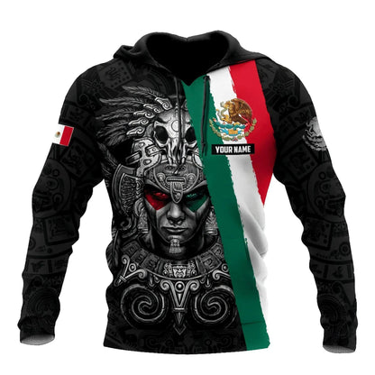 Mexico 3D Eagle Print Pullover Hoodie - Corduroy - MANDOTOS