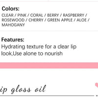 Moisturizing Lip Balm Oil - Plumping Exfoliating Lip Gloss - MANDOTOS
