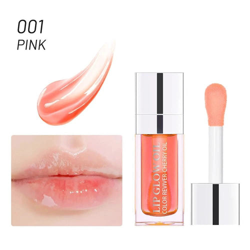 Mandotos moisturizing lip balm oil with plumping exfoliating lip gloss, featuring smooth, glossy lips and natural shine.