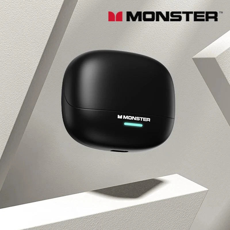 Monster MQT52 Wireless Bluetooth 5.4 Earphones Long Battery Life Gaming Headphones Dual Mode HIFI Stereo Sound Headset With Mic - MANDOTOS