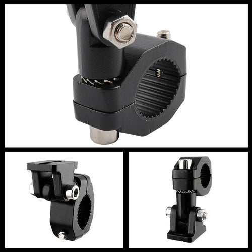 Mandotos motorcycle crash bars with foglight mounting brackets and highway bar driving light mount for motorbikes.