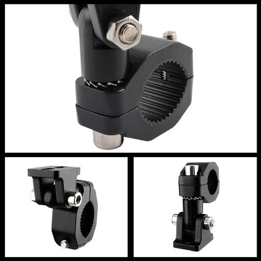 Mandotos motorcycle crash bars with foglight mounting brackets and highway bar driving light mount for motorbikes.