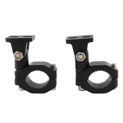Mandotos motorcycle crash bars with foglight mounting bracket and highway bar for driving lights and spotlight installation.