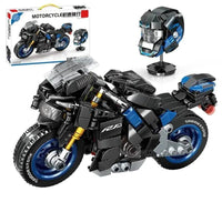 Mandotos motorcycle model educational toy featuring a detailed, colorful plastic motorcycle for learning and play.