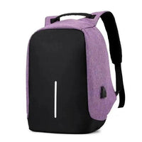 Mandotos multi-functional water-resistant backpack with USB charging port, designed for laptops and notebooks, black and durable material.