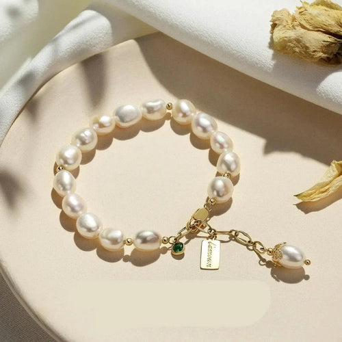 Natural Zircon Pearl Bracelet Luxury Jewelry - MANDOTOS