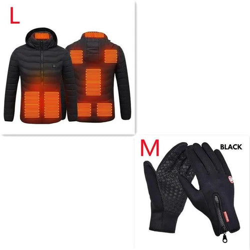 New Heated Jacket Coat USB Electric Jacket Cotton Coat Heater Thermal Clothing Heating Vest Men's Clothes Winter - MANDOTOS