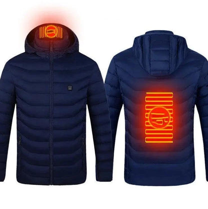 New Heated Jacket Coat USB Electric Jacket Cotton Coat Heater Thermal Clothing Heating Vest Men's Clothes Winter - MANDOTOS