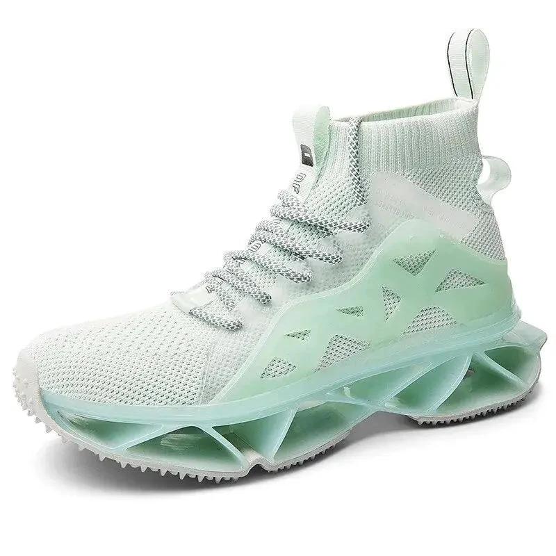 Mandotos men's casual shoes in black leather with white soles, stylish and comfortable for everyday wear.