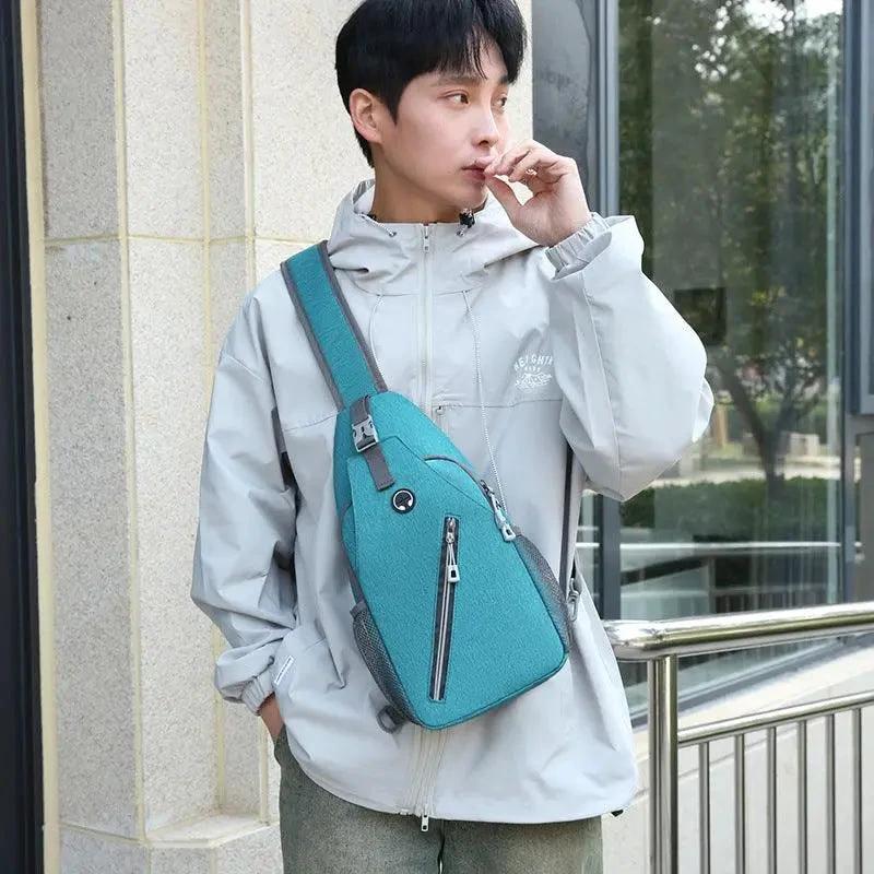 New Multifunctional Men's Shoulder Crossbody Bag Male Hard-Wearing Canvas Shoulder Messenger Bags Chest Bag - MANDOTOS