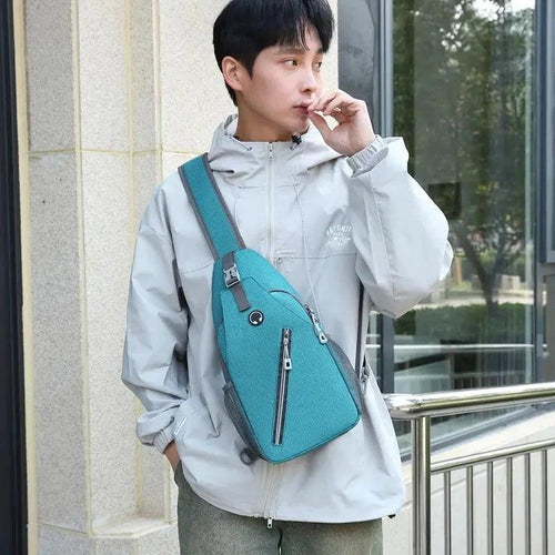 New Multifunctional Men's Shoulder Crossbody Bag Male Hard-Wearing Canvas Shoulder Messenger Bags Chest Bag - MANDOTOS