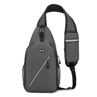 Mandotos men's multifunctional shoulder crossbody bag made of durable canvas with multiple compartments and adjustable strap.