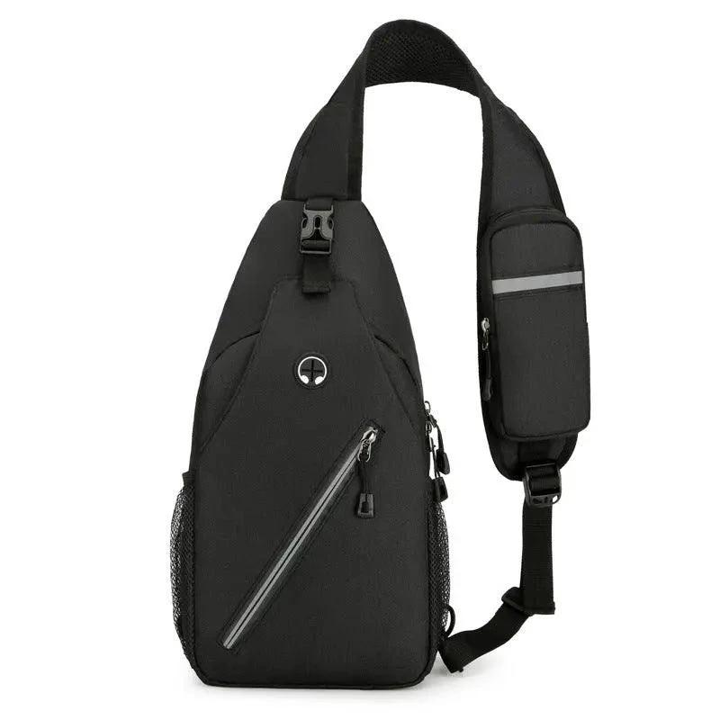 Mandotos men's multifunctional canvas shoulder crossbody bag with adjustable strap, durable design, and multiple compartments.