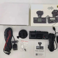 Mandotos night vision dash recorder with front camera and infrared night vision for clear vehicle footage in low light conditions.