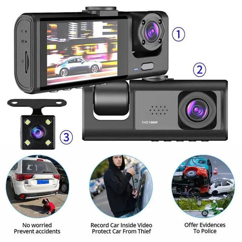 Mandotos night vision dash recorder capturing clear footage with infrared lights for enhanced driving safety.